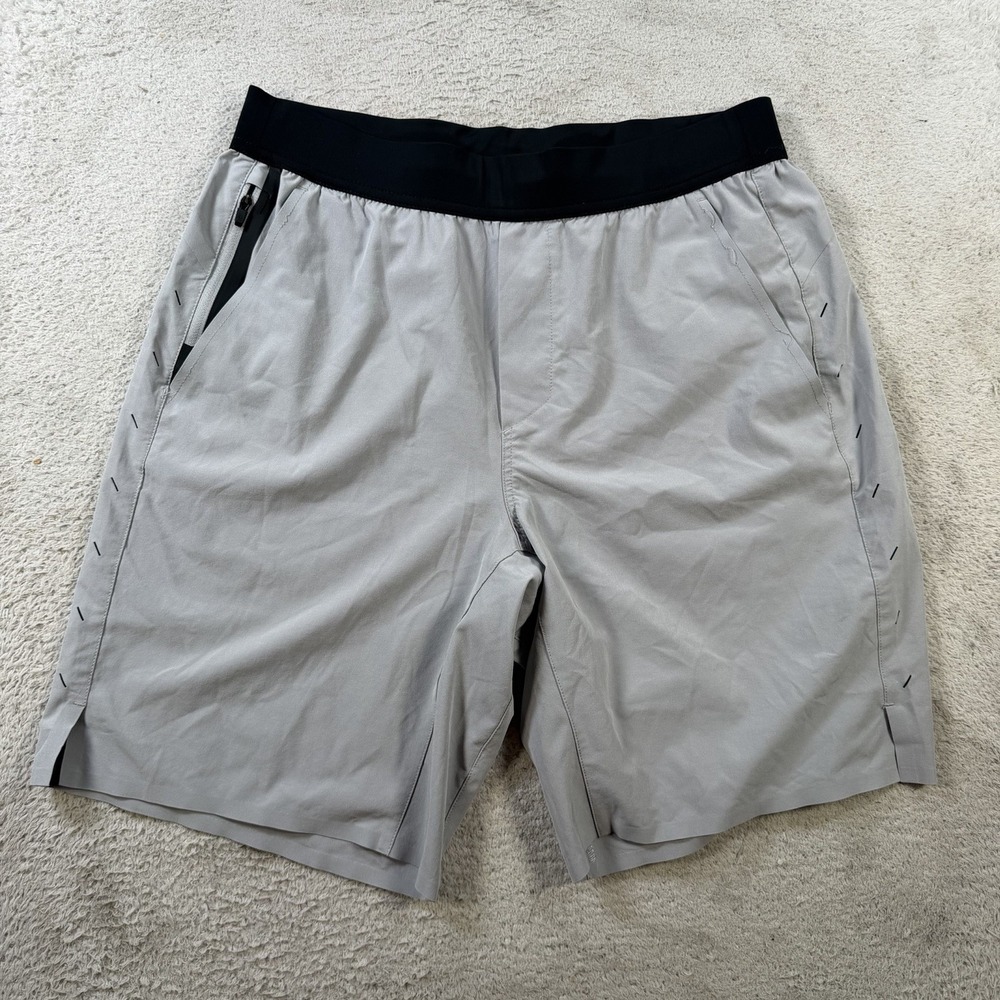 Ten Thousand Shorts Mens Medium Grey The Interval Lined Gym Training Running 9"